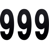 (image for) Standard Numbers - 8" Black - No. 9