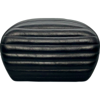 (image for) Sissy Bar Pad Pleated Shiny Black Vinyl