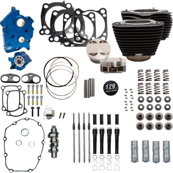 (image for) S&S CYCLE Power Package Wrinkle Black (No Highlight) Chain Drive