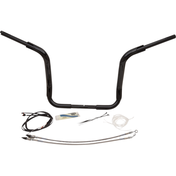 (image for) Fat Baggers Round Top EZ Install Handlebar 14" Gloss Black