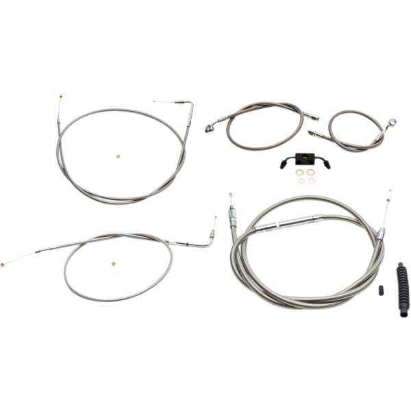 (image for) LA Choppers Stainless Standard Cable Kit (12-14in Bars)