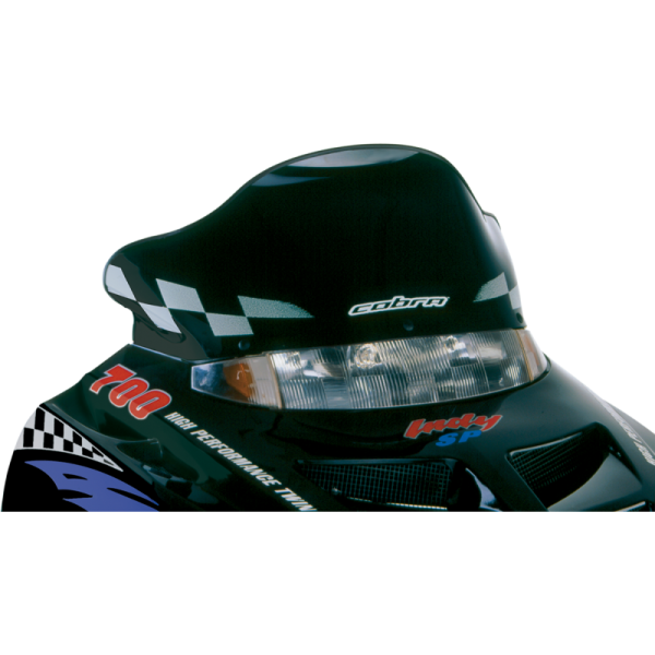 (image for) POWERMADD/COBRA Cobra Windshield Low, black w/ white checks, 10"