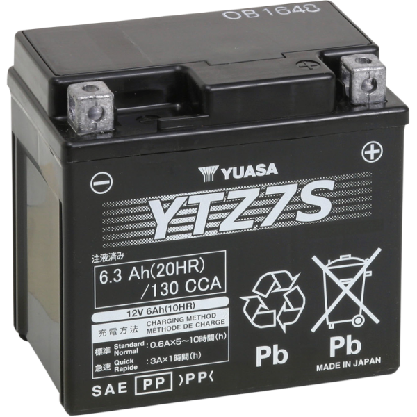 (image for) Yuasa High-Performance Factory-Activated AGM Maintenance-Free Battery YTZ7S