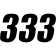 (image for) SX Series Numbers - 6" Black - No. 3