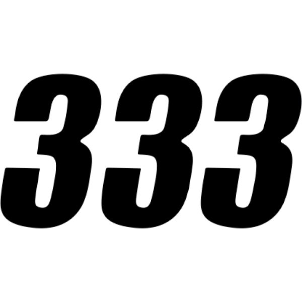 (image for) D'COR VISUALS SX Series Numbers - 6" Black - No. 3