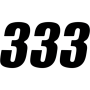 (image for) SX Series Numbers - 6" Black - No. 3