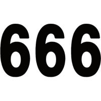 (image for) Mini Pro Numbers - 4" Black - No. 6