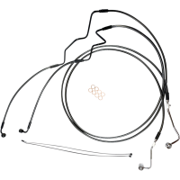 (image for) Black Pearl +2" Lower Brake Line Kit for 15-16 FLTRUSE