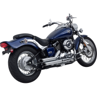 (image for) Shortshots Staggered Chrome Exhaust for Yamaha V-Star 650 04-05