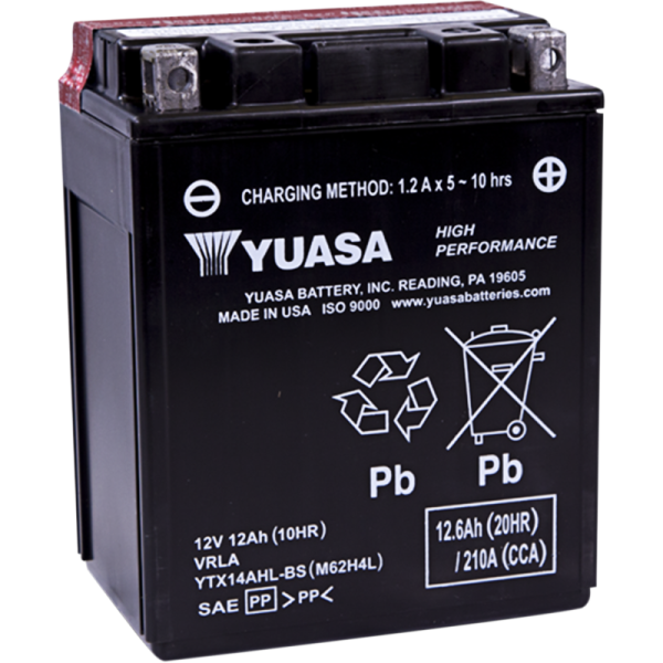 (image for) Yuasa High-Performance AGM Battery YTX14AHL-BS