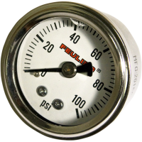 (image for) Oil Pressure Gauge - White Face, Back Port