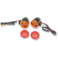 (image for) Gloss Black Mini Deuce Marker Light with Amber/Red Lenses (Bolt Mount)