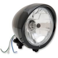 (image for) Gloss Black Headlight w/ Clear Lens (Visor Bezel)