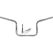 (image for) Fat Baggers Round Top EZ Install Handlebar 12" Chrome