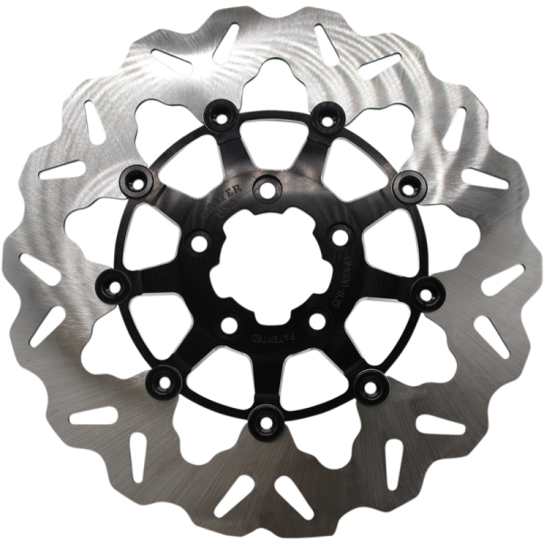 (image for) GBRAKES Full-floating Front Rotor, Black/Machined Carrier