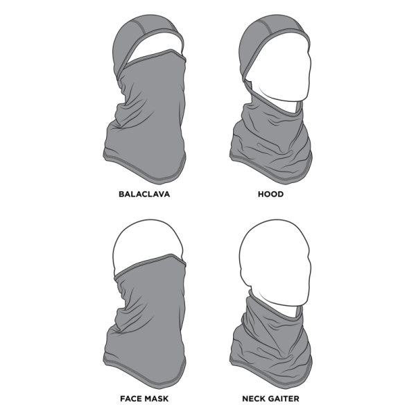 (image for) Zan Headgear SportFlex™ Convertible Balaclava - Black/White Flag