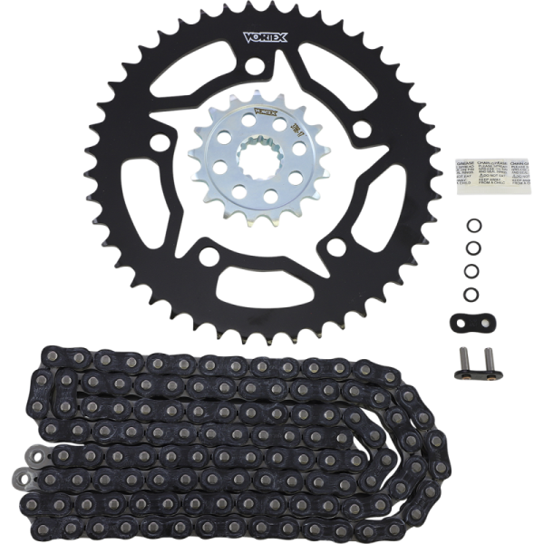 (image for) Vortex SSCS Steel Chain Kit (Black) for BMW S1000RR 20-23