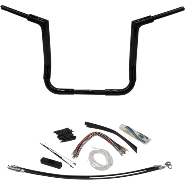 (image for) Fat Baggers Flat Top EZ Install Handlebar 14" Gloss Black