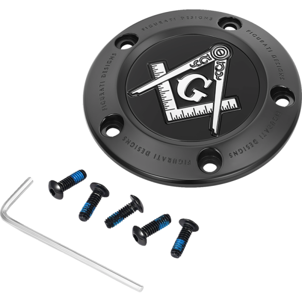 (image for) FIGURATI DESIGNS Timing Cover Black w/ Masonic emblem