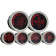 (image for) HD-02 Six-Piece Gauge Kit, Silver
