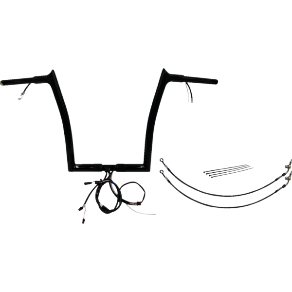 (image for) EZ Install Gloss Black 14" Pointed Top Handlebar Kit