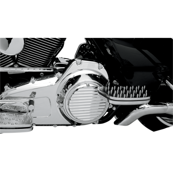 (image for) Billet Derby Cover Finned Chrome