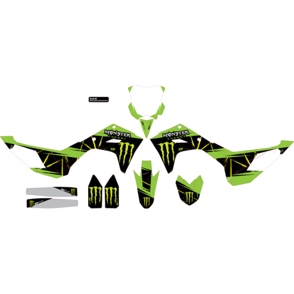 (image for) D'Cor Visuals Complete Graphics Kit - Monster Energy Slash, white background