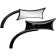 (image for) Arlen Ness Micro Mirrors - Four Point, Left - Black
