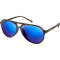 (image for) Maverick Sunglasses - Matte brown tortoise/brown HD w/ blue mirror lens