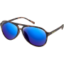 (image for) Maverick Sunglasses - Matte brown tortoise/brown HD w/ blue mirror lens