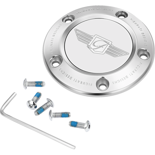 (image for) Timing Cover Mirror polished w/ Figurati Designs logo