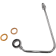 (image for) Magnum ABS Upper Brake Line Adapter - Chrome, 4 3/4" L