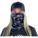(image for) KFI Face Mask - Black & white flag w/ logos