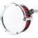 (image for) Feuling BA Air Cleaner Kit - Solid Outer Covers - Chrome finish w/ red filter
