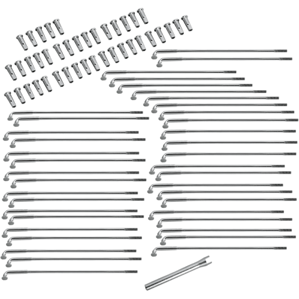 (image for) Drag Specialties Spoke Set for Wide Glide Steel Hub 16in Rim