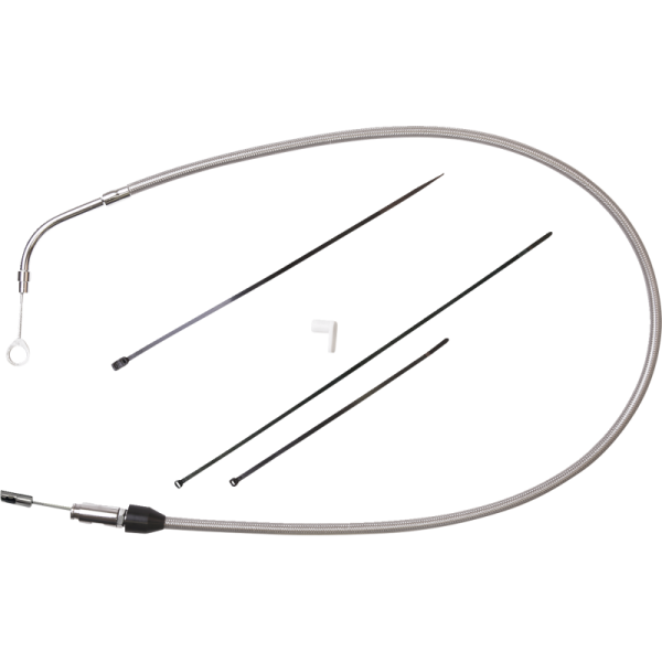 (image for) Drag Specialties Quick Connect Upper Clutch Cable, Stainless, 49"