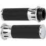 (image for) Fusion Deep Cut Grips - Chrome - 99-17 Twin Cam