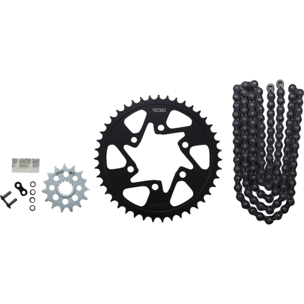 (image for) Vortex GFRS Steel Chain Kit (Black) for Kawasaki ZX-6R 07-12