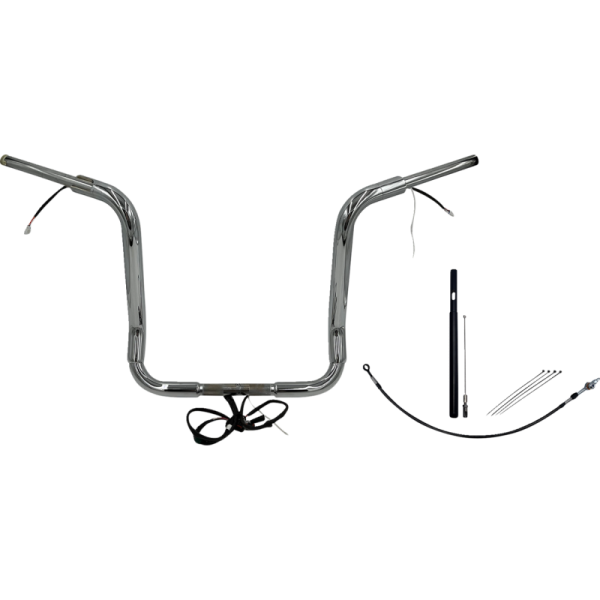 (image for) Fat Baggers Round Top EZ Install Handlebar 16" Chrome