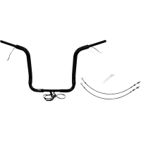 (image for) Fat Baggers Round Top EZ Install Handlebar 16" Gloss Black