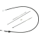 (image for) Quick Connect Upper Clutch Cable, Black/Chrome, 52"
