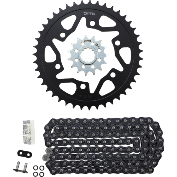 (image for) Vortex GFRS Steel Chain Kit (Black) for Yamaha FZ10 17