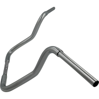 (image for) 13" EZ Install Reduced Reach Round Top Handlebar, Chrome (Extended Fitment)