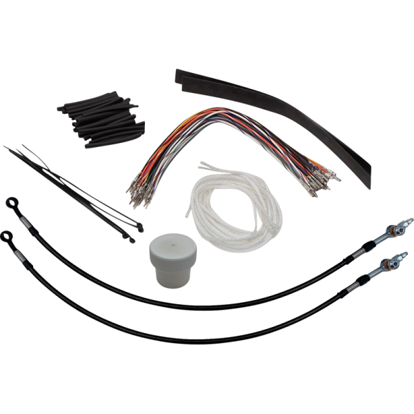 (image for) FAT BAGGERS INC EZ Install Kit Black Braided 14"