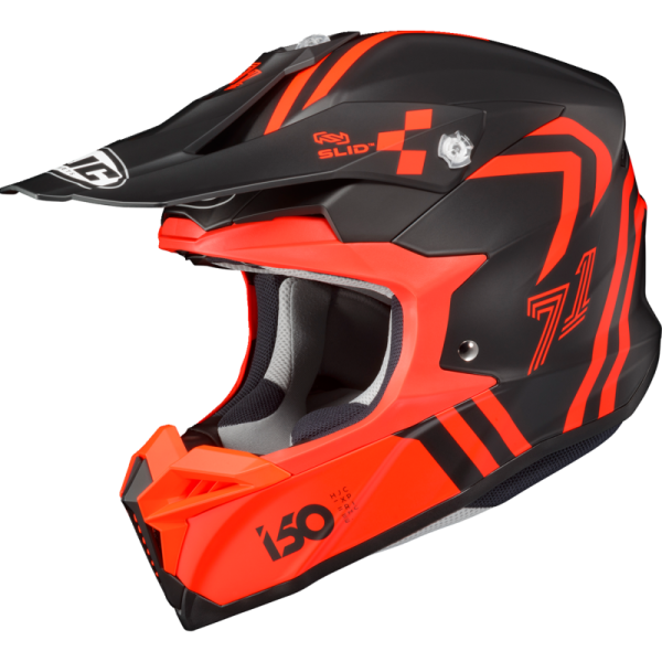 (image for) HJC i50 HEX Helmet - Semi-Flat Black/Red - Size S