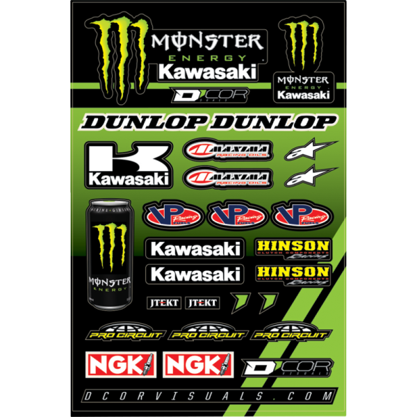 (image for) D'COR VISUALS Monster Energy Kawasaki Racing Decal Sheet