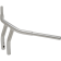(image for) Drag Specialties 1 1/4" Buffalo Bars - Chrome - 8" T-Bar (curved risers)