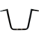 (image for) Gloss Black 1 1/4" Big Twin Peaks Hefty Handlebars, 16" End Rise