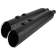 (image for) Khrome Werks 4.50" HP PLUS Slip-On Mufflers - Black w/ black Edge billet tip end caps