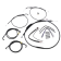 (image for) Burly Brand Black Handlebar Cable/Line Install Kit, For 14" Ape hanger bar